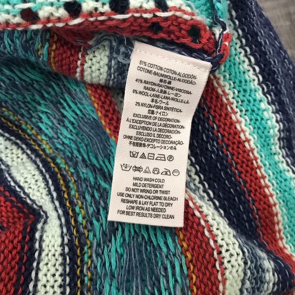 Free People Open Knit Blue Tunic Size XS - Picture 7 of 7